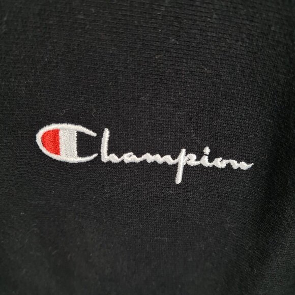 Champion Women Reverse Weave Fleece Pullover Black Hoodie - Picture 7 of 12